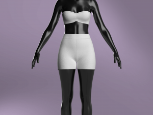 Woman Basic Set Modeling in Clo3D - Marvelous Designer Modelo 3D