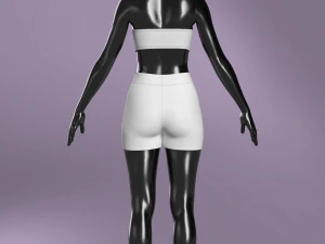 Woman Basic Set Modeling in Clo3D - Marvelous Designer 3D Model