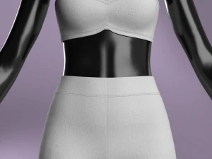 Woman Basic Set Modeling in Clo3D - Marvelous Designer 3D Model