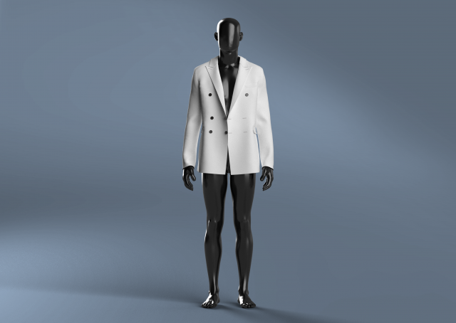 Man Basic Blazer Modeling in Clo3D - Marvelous Designer 3D Model .c4d .max .obj .3ds .fbx .stl .blend 