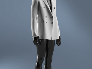 Man Basic Blazer Modeling in Clo3D - Marvelous Designer 3D Model