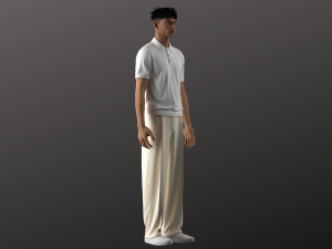 Man Polo Tshirt Pant Modeling in Clo3D - Marvelous Designer 3D Model