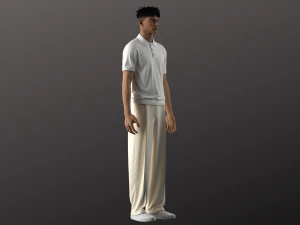 Camiseta Polo Masculina Cal&ccedil;a Modelagem em Clo3D - Marvelous Designer Modelo 3D