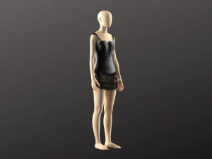Woman Corset Lingerie Modeling in Clo3D - Mervelous Designer 3D Model