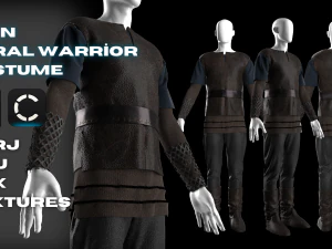 Clo3D'de Adam Kırsal Savaş&ccedil;ı Kost&uuml;m Modelleme - Muhteşem Tasarımcı 3D Model