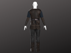 Man Rural Warrior Costume Modeling in Clo3D - Marvelous Designer Model 3D