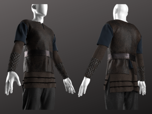Man Rural Warrior Costume Modeling in Clo3D - Marvelous Designer Model 3D