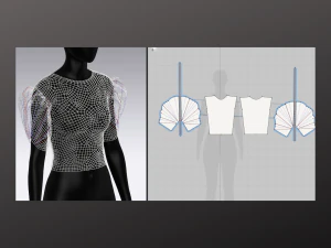 Conjunto Top Mulher - 6 Pe&ccedil;as - Blusa Modelo 3D