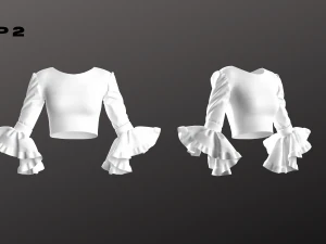 Conjunto Top Mulher - 6 Pe&ccedil;as - Blusa Modelo 3D