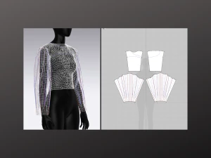 Conjunto Top Mulher - 6 Pe&ccedil;as - Blusa Modelo 3D