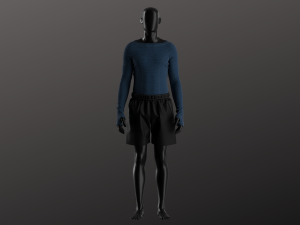 Man Sportswear Short-Compression Shirt 3D Model