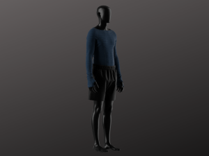 Man Sportswear Short-Compression Shirt 3D Model