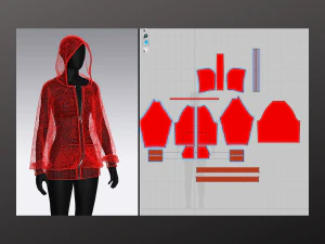 Moletom unissex oversized - Mulher - Homem - Roupa esportiva Modelo 3D