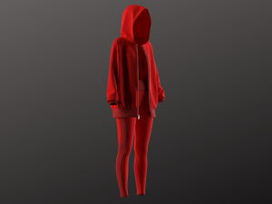 Woman Sportswear - Tracksuit - Hoodie - Leggings Modelo 3D