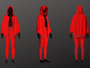 Woman Sportswear - Tracksuit - Hoodie - Leggings Modelo 3D