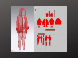 Woman Sportswear - Tracksuit - Hoodie - Leggings 3D Model