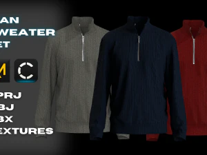 Erkek Kazak Takımı 3D Model