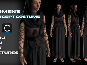 Clo3D'de Kadın Konsept Kost&uuml;m Kadın Savaş&ccedil;ı Modelleme - Muhteşem Tasarımcı 3D Model