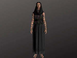 Womens Concept Costume Female Warrior Modeling in Clo3D - Marvelous Designer 3D Model
