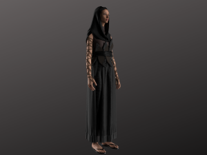 Womens Concept Costume Female Warrior Modeling in Clo3D - Marvelous Designer Modello 3D