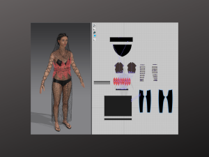 Womens Concept Costume Female Warrior Modeling in Clo3D - Marvelous Designer Modello 3D