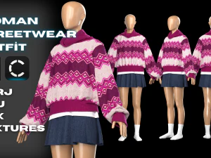 Clo3D'de Kadın Sokak Modellemesi - Muhteşem Tasarımcı 3D Model