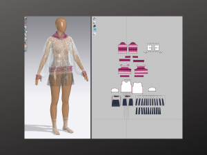 Woman Streetwear Modeling in Clo3D - Marvelous Designer 3D मॉडल