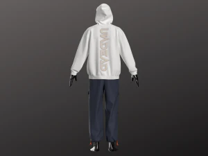 Cal&ccedil;a Masculina Utilit&aacute;ria Moletom Modelagem em Clo3D - Marvelous Designer Modelo 3D