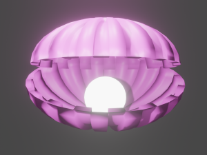 Shell shaped lamp 3D-Modell