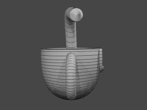 Cuphead style lamp 3D Model