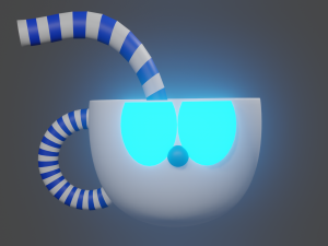 Cuphead style lamp Model 3D