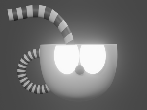 Cuphead style lamp 3D Модель