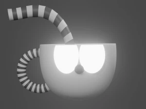 Cuphead style lamp 3D Model