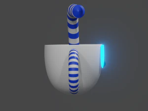 Cuphead style lamp 3D Model