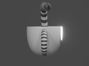 Cuphead style lamp 3D Модель