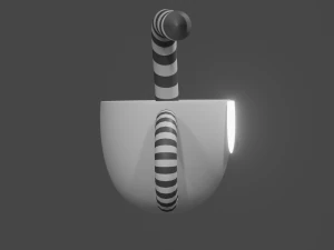 Cuphead style lamp 3D Model
