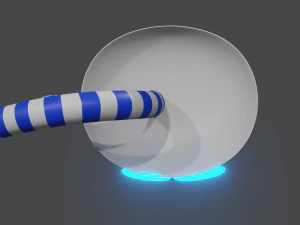 Cuphead style lamp 3D Model