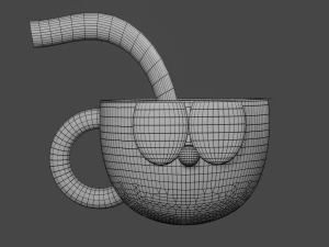 Cuphead style lamp 3D Model
