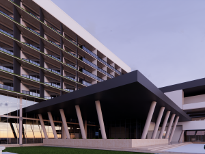 Hotel and shopping mall project with high technical detail Model 3D