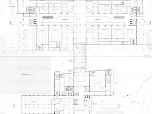 Hotel and shopping mall project with high technical detail Model 3D
