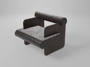 Кожаный стул 3D Модель