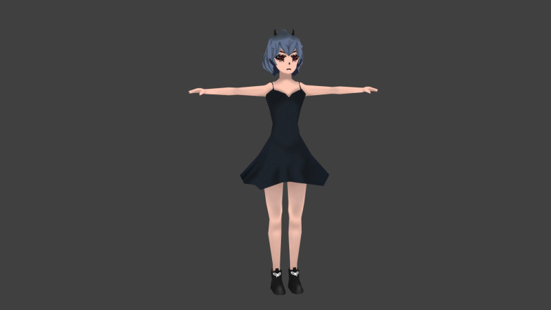Neko from Black Clover Low Poly Modello 3D .c4d .max .obj .3ds .fbx .stl .blend 