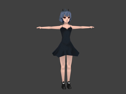 Neko from Black Clover Low Poly 3D-Modell