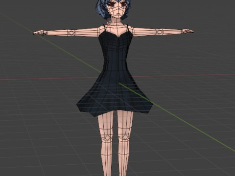 Neko from Black Clover Low Poly Modello 3D