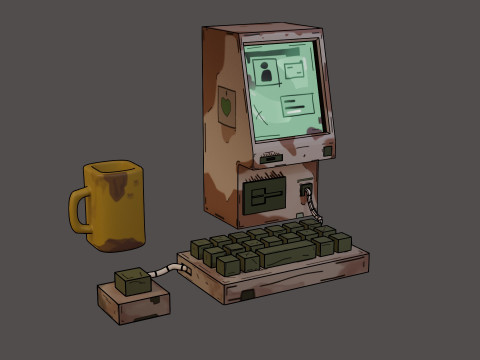 Computer Stylized Modello 3D