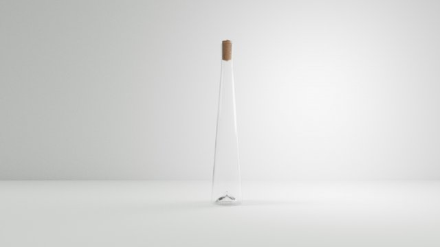 Bottle Rhin Wine Botella Flauta Vino 3D Model .c4d .max .obj .3ds .fbx .stl .blend 