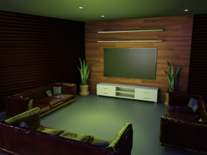 Music Studio Recording Studio Interior Low-Poly 3D 모델