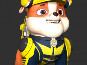 Rubble - PAW Patrol The Movie Model Cetak 3D