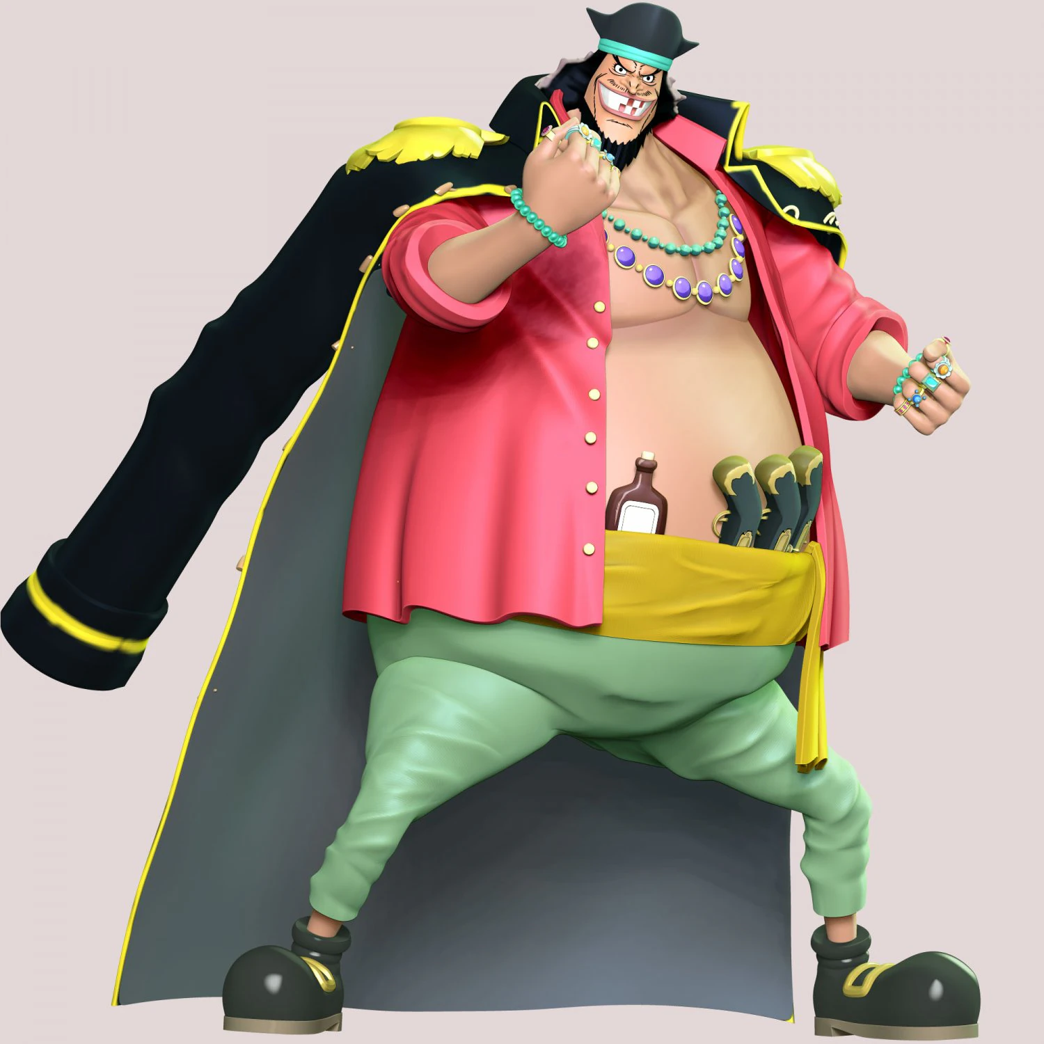 One Piece - Blackbeard - Marshall D Teach 3D Print Model .c4d .max .obj .3ds .fbx .stl .blend