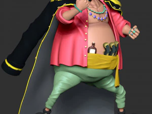 One Piece - Blackbeard - Marshall D Teach 3D Print Model in